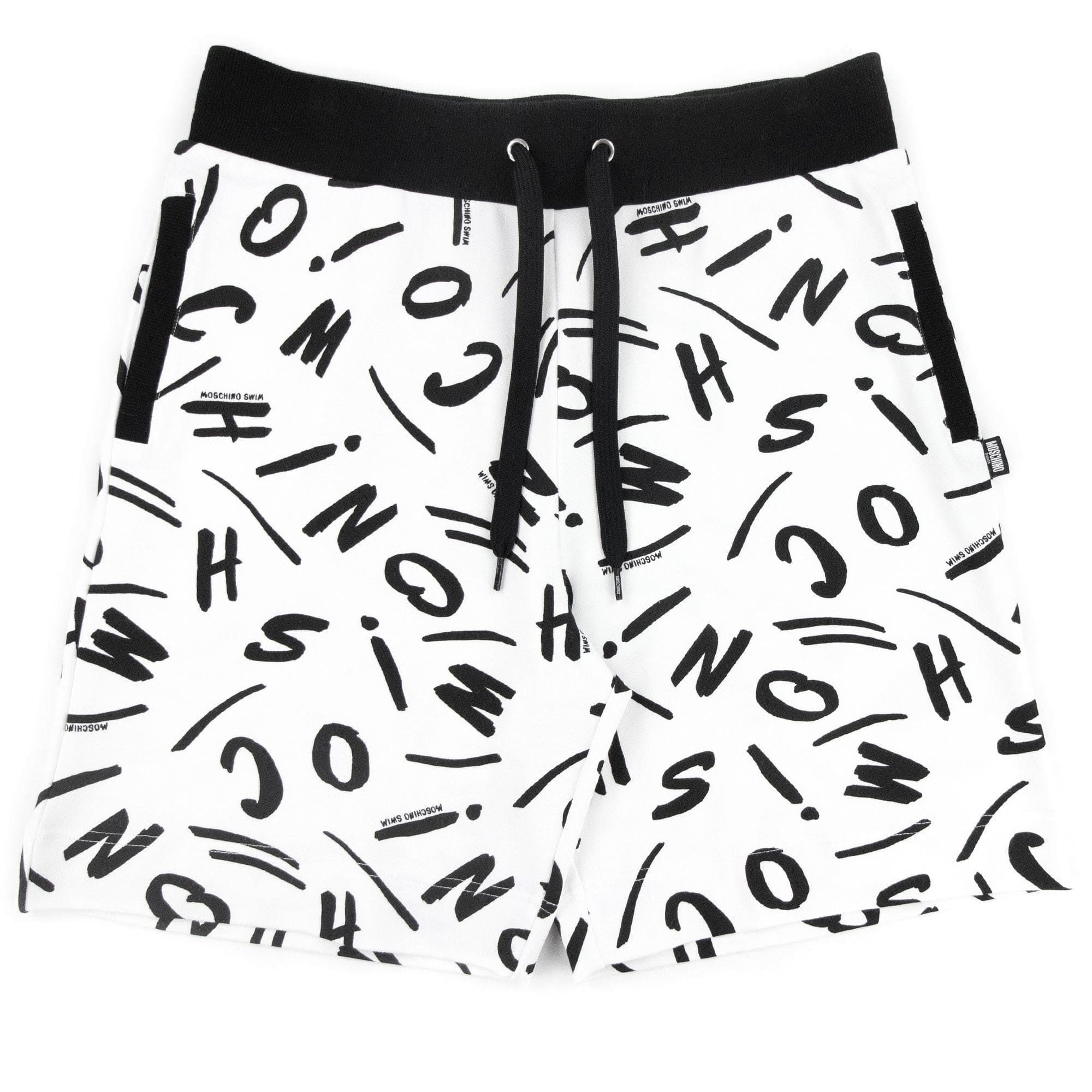 Moschino Swim Logo Script Shorts White