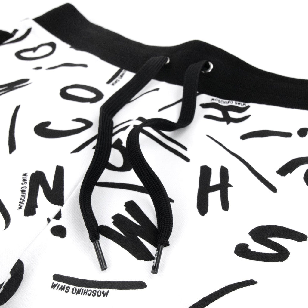 Moschino Swim Logo Script Shorts White