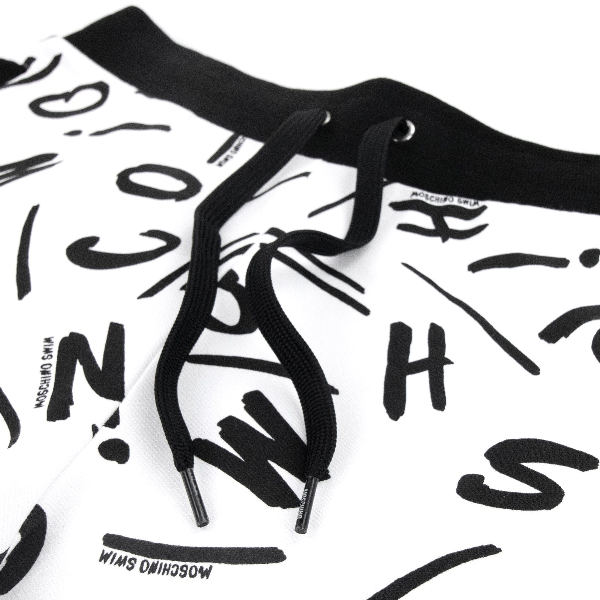 Moschino Swim Logo Script Shorts White