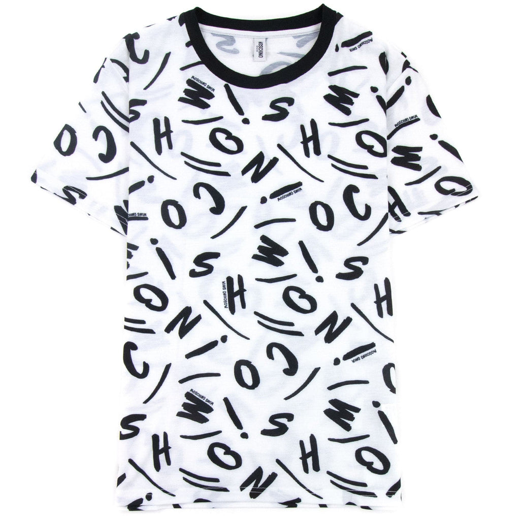 Moschino Swim Logo Script T Shirt White