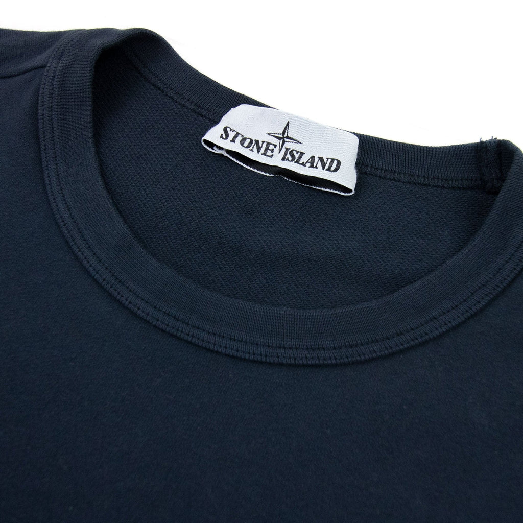 Stone Island Logo Patch Sweatshirt Navy V0020
