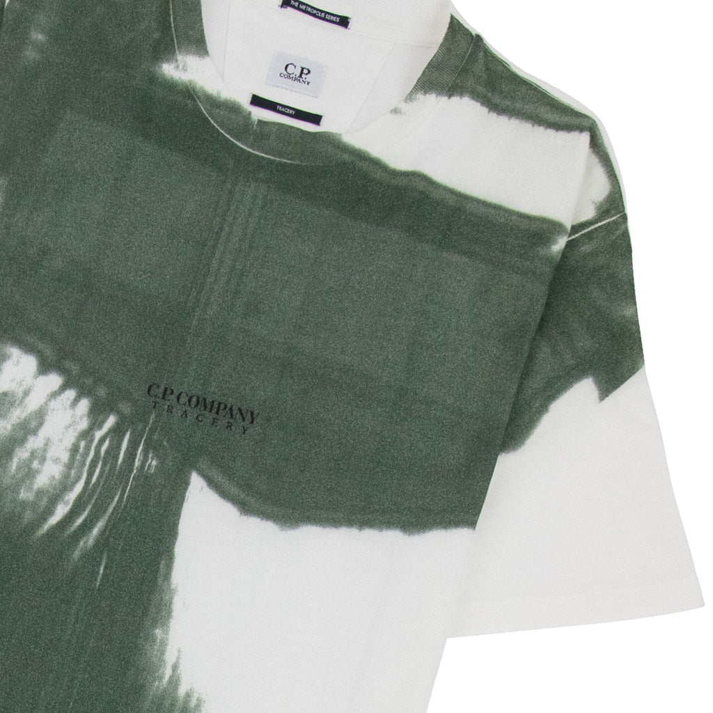 Cp Company Metropolis Digital Print T Shirt Green 668