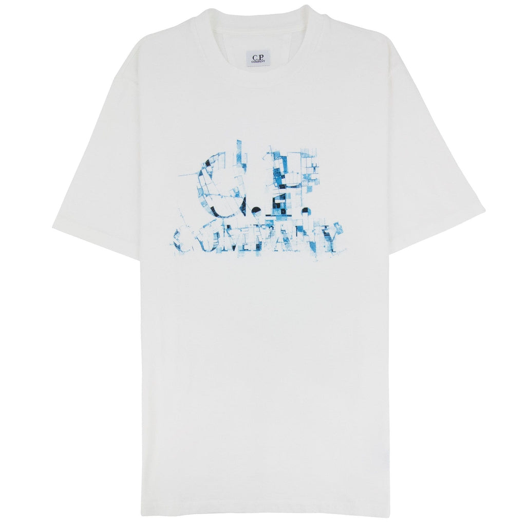 Cp Company Distorted Logo T Shirt White 103