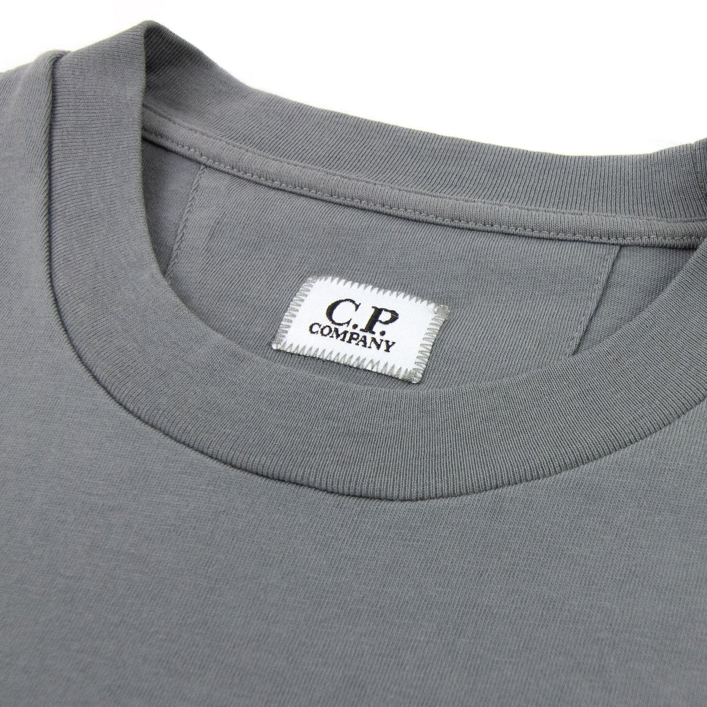 Cp Company Distorted Logo T Shirt Grey 938