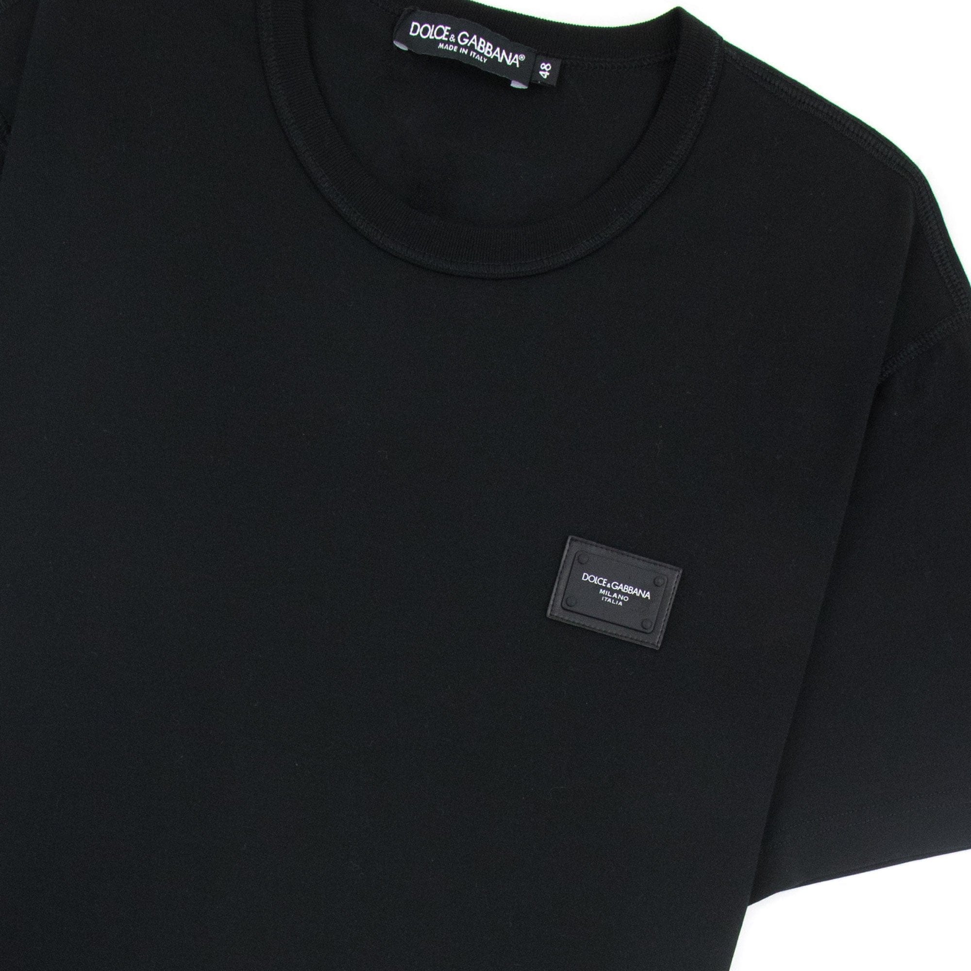 Dolce & Gabbana Branded Plate Crewneck T Shirt Black N0000