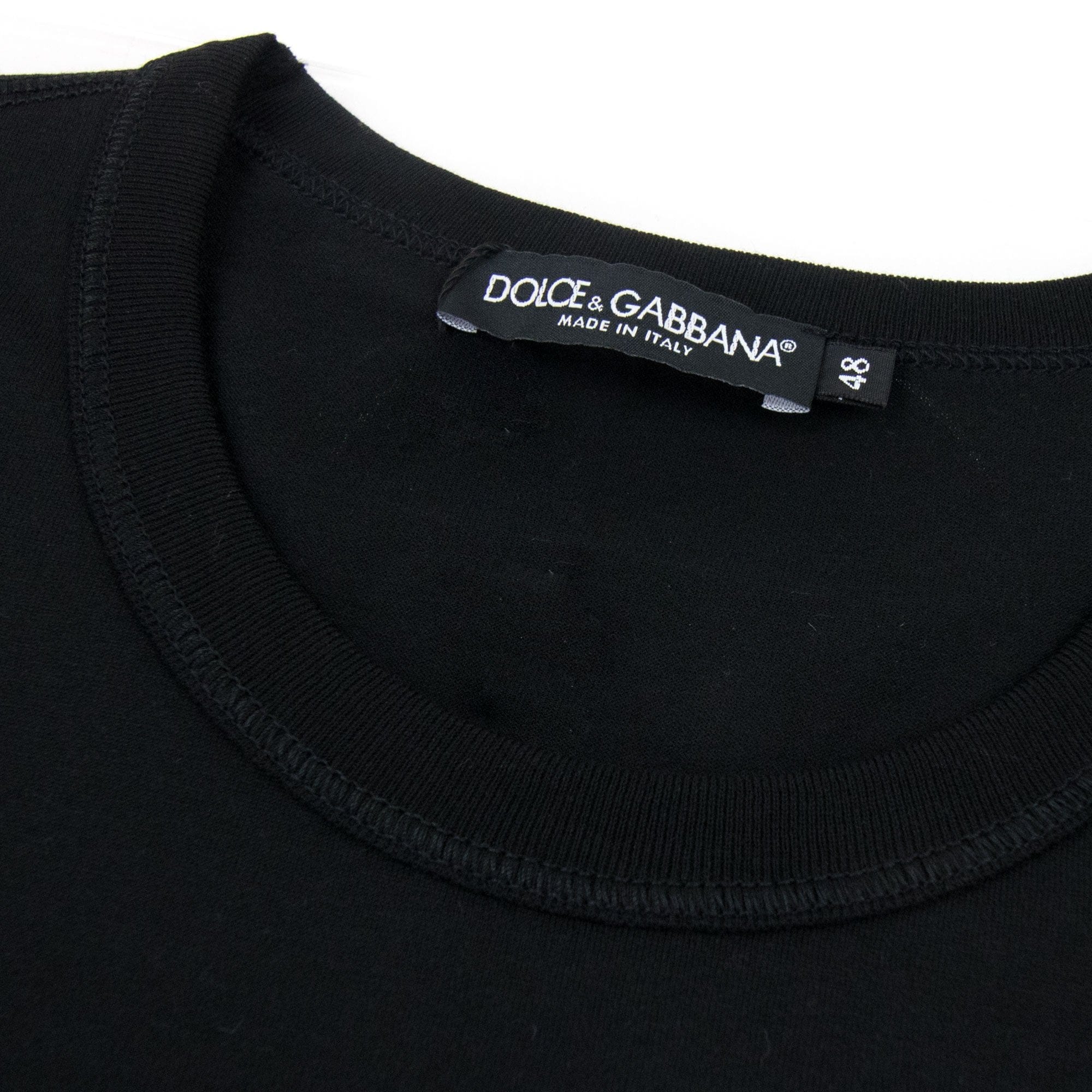Dolce & Gabbana Branded Plate Crewneck T Shirt Black N0000