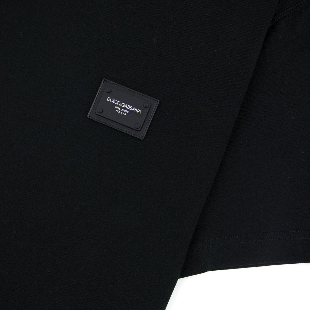 Dolce & Gabbana Branded Plate Crewneck T Shirt Black N0000
