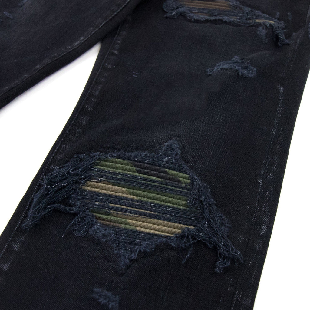 Amiri Mx1 Camo Jeans Antique Black