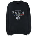 Balenciaga Paris Flag Logo Crewneck Sweatshirt Black 1000