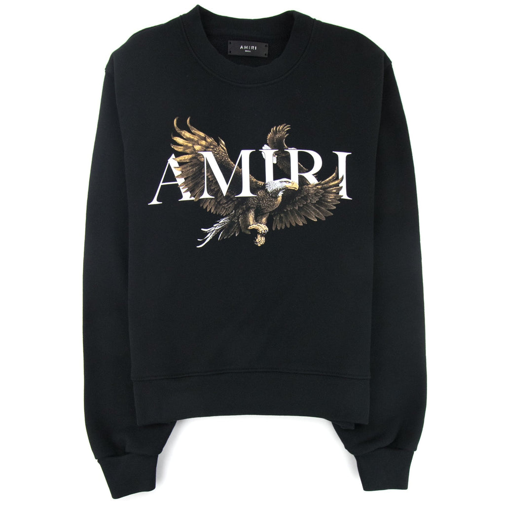 Amiri Eagle Logo Crewneck Sweatshirt Black