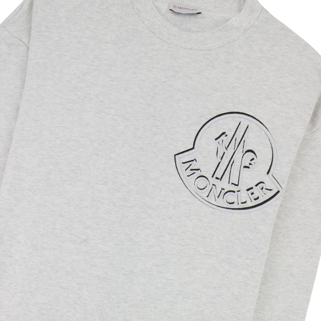 Moncler Embroidered Logo Crewneck Sweatshirt Grey 905