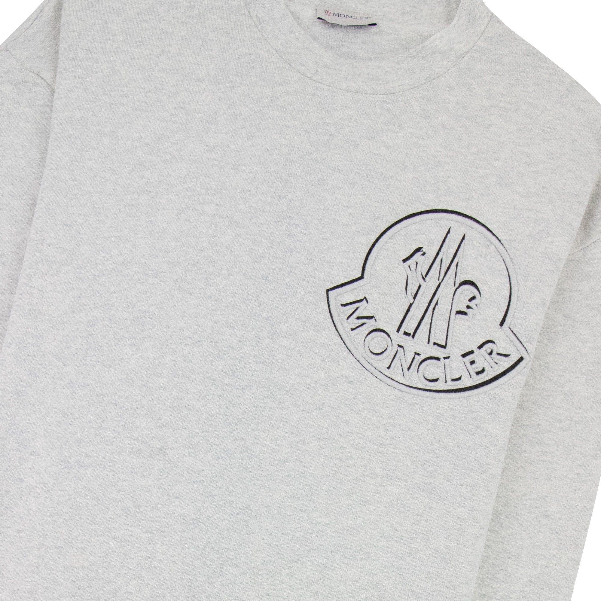 Moncler Embroidered Logo Crewneck Sweatshirt Grey 905