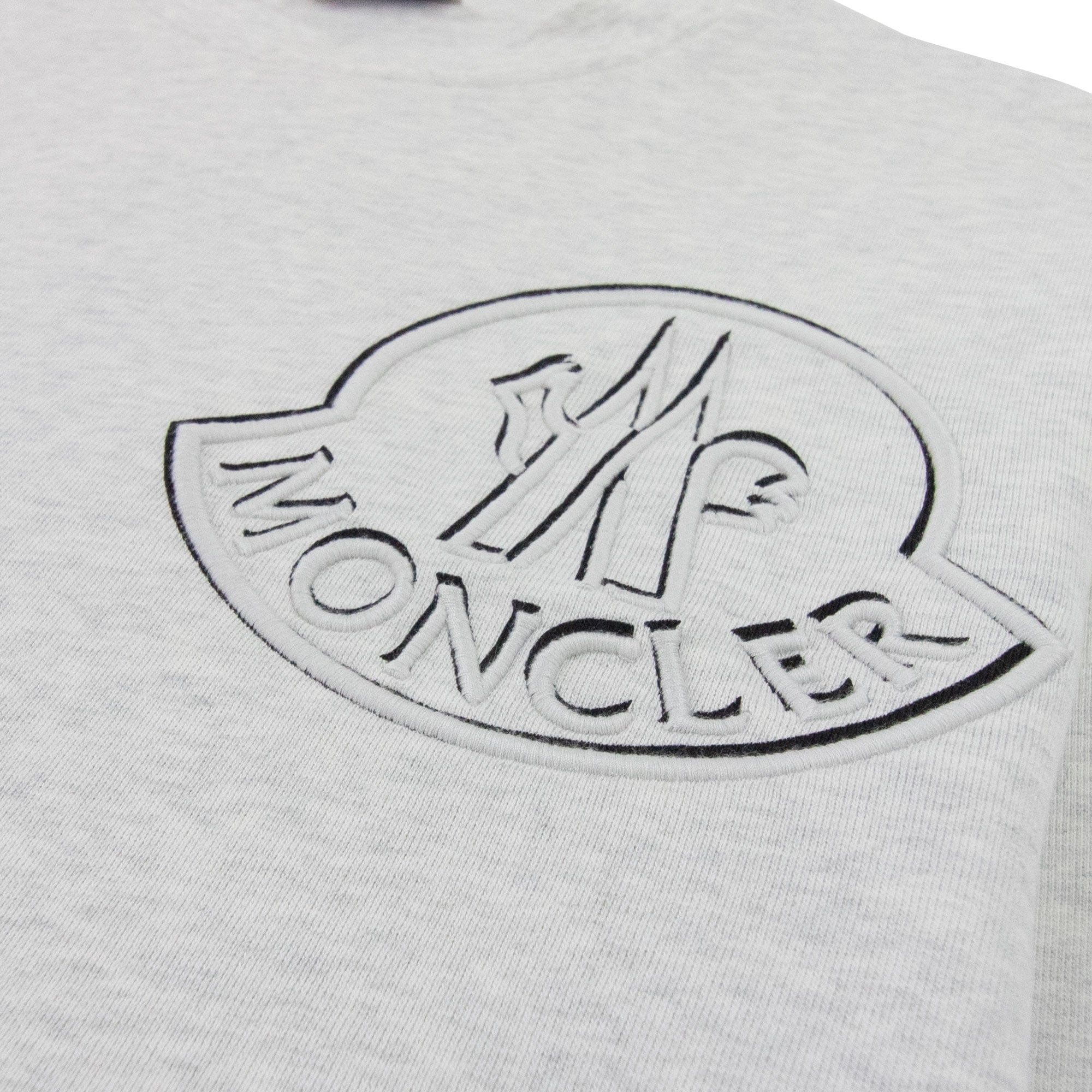 Moncler Embroidered Logo Crewneck Sweatshirt Grey 905