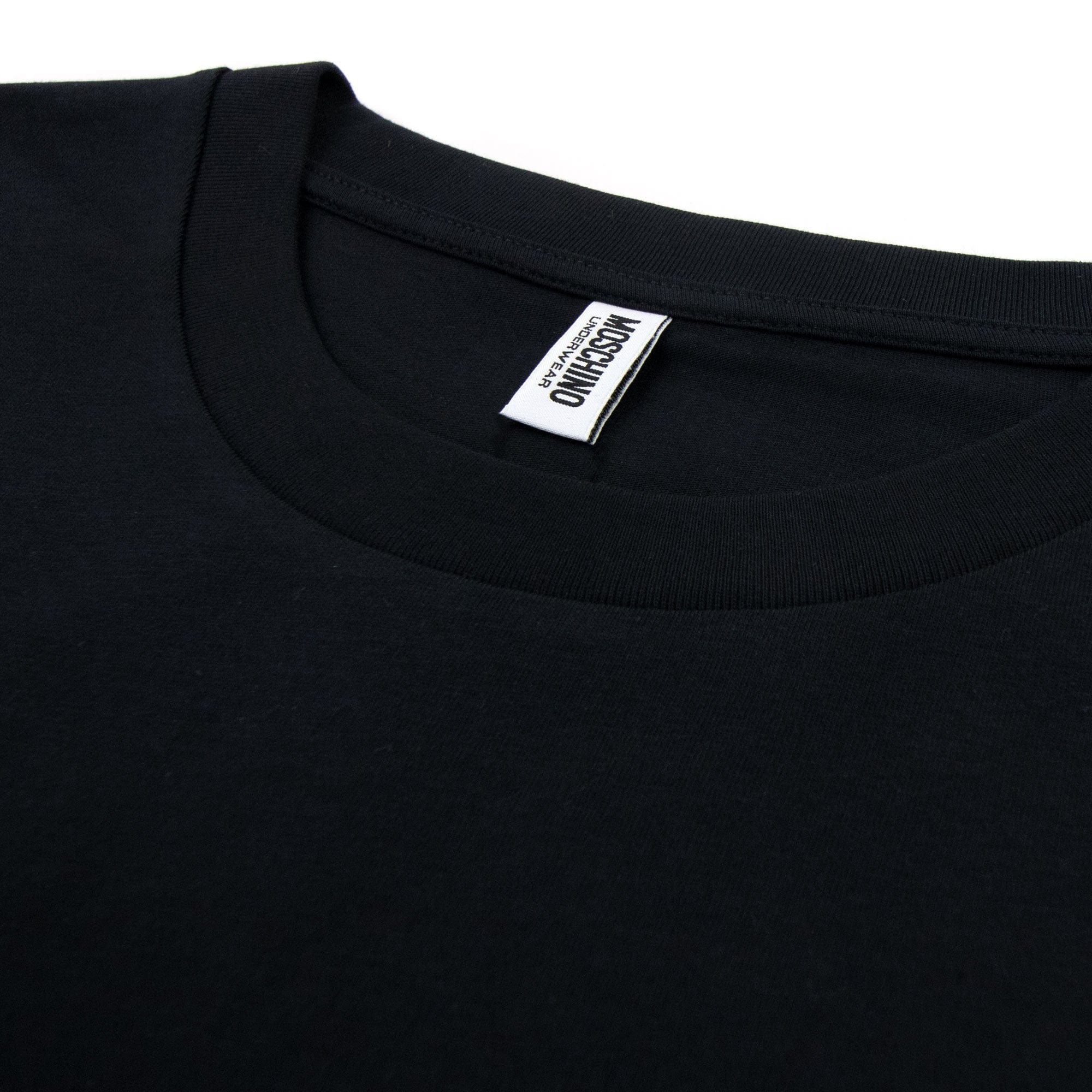 Moschino Underwear Tape Cuff Sleeve T Shirt Black 0555