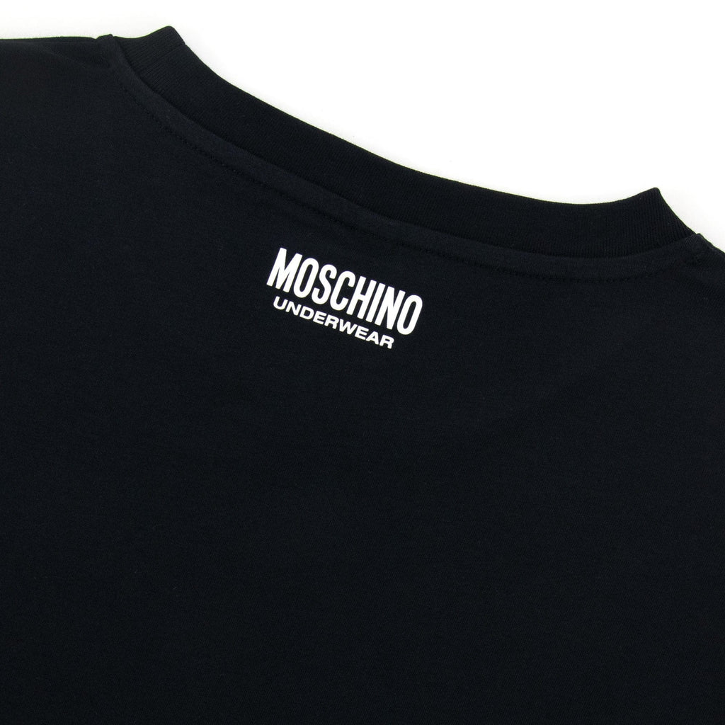 Moschino Underwear Tape Cuff Sleeve T Shirt Black 0555