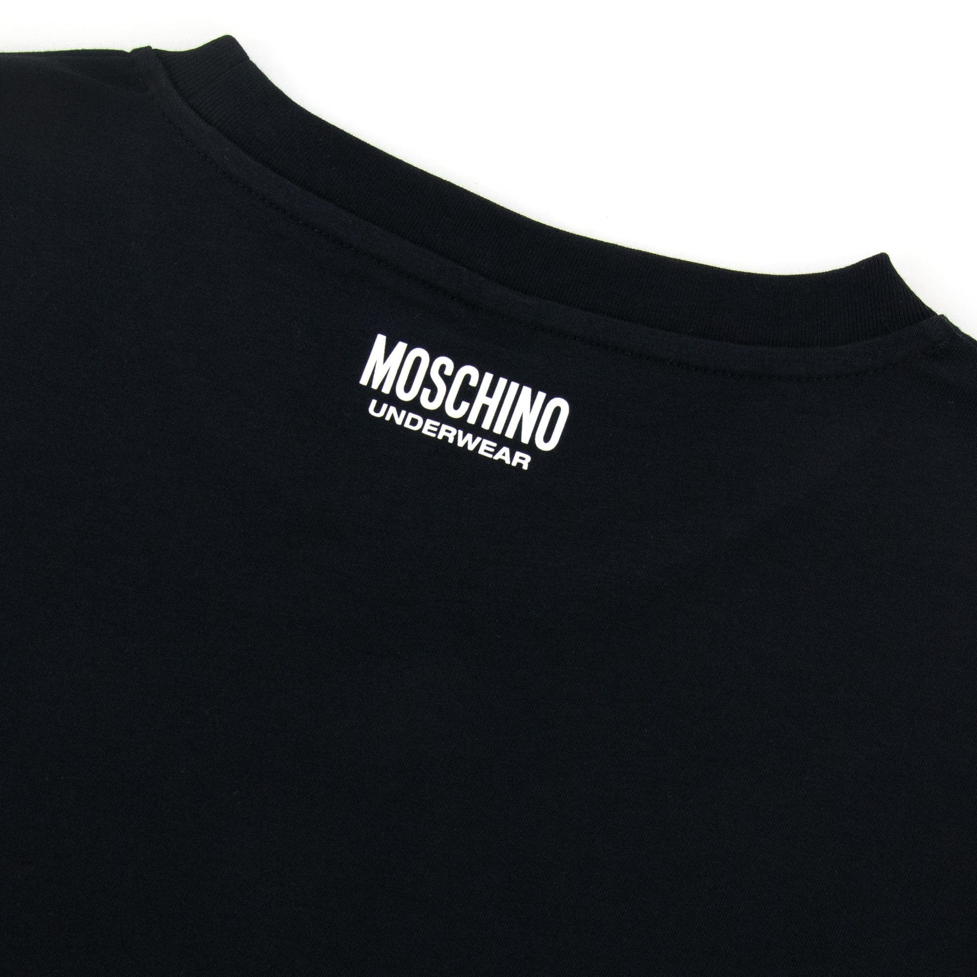Moschino Underwear Tape Cuff Sleeve T Shirt Black 0555