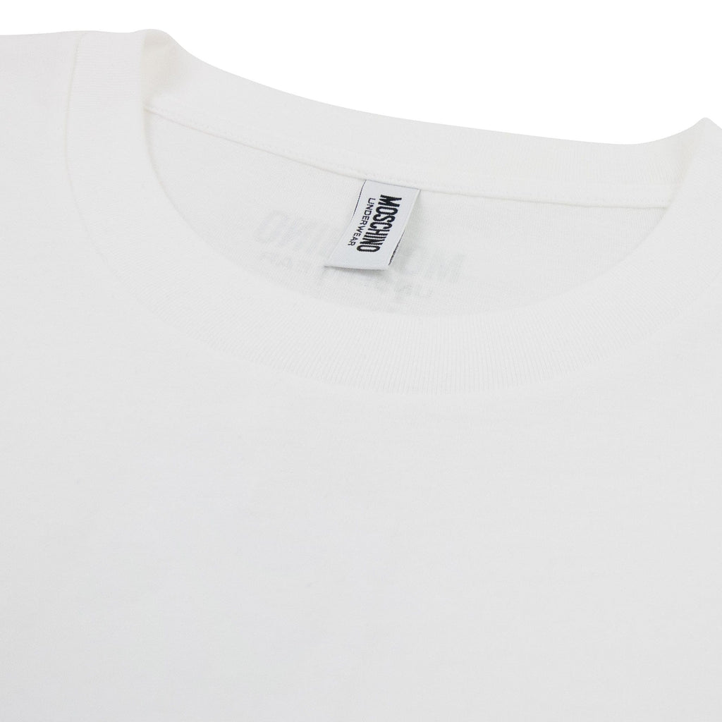 Moschino Underwear Tape Cuff Sleeve T Shirt White 0001