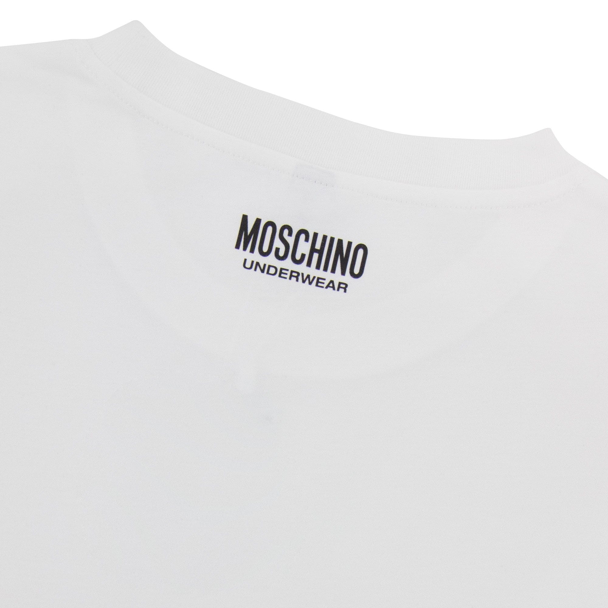 Moschino Underwear Tape Cuff Sleeve T Shirt White 0001