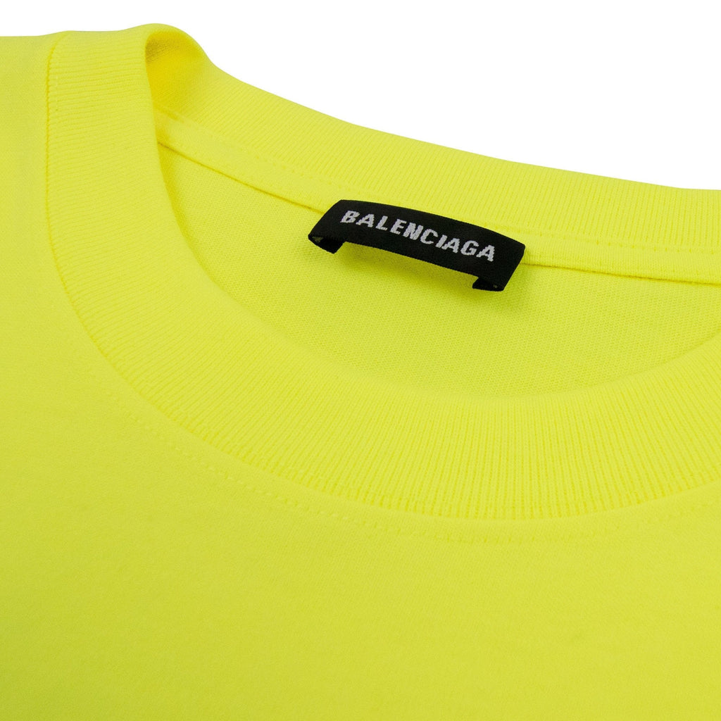 Balenciaga Political Campaign Slim Fit T-shirt Neon Yellow