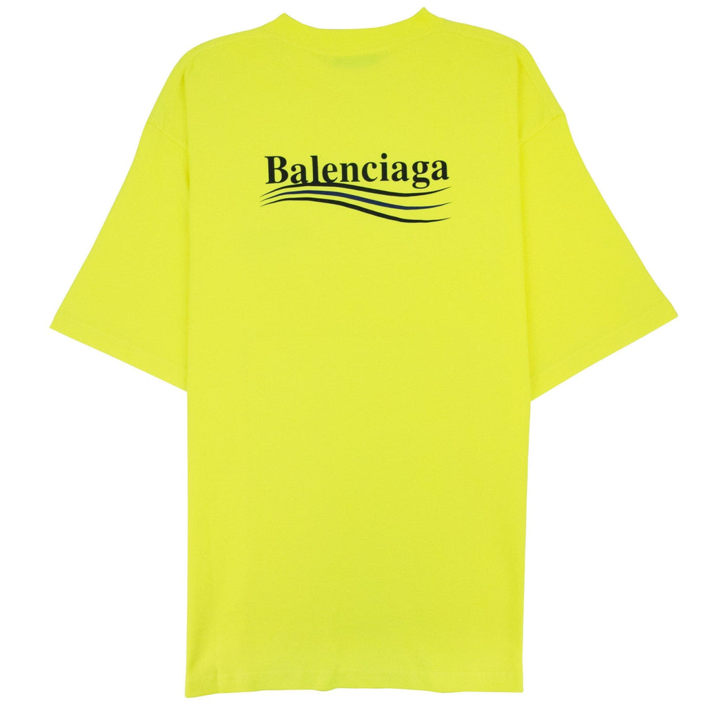 Balenciaga Political Campaign Reg Fit T-shirt Neon Yellow