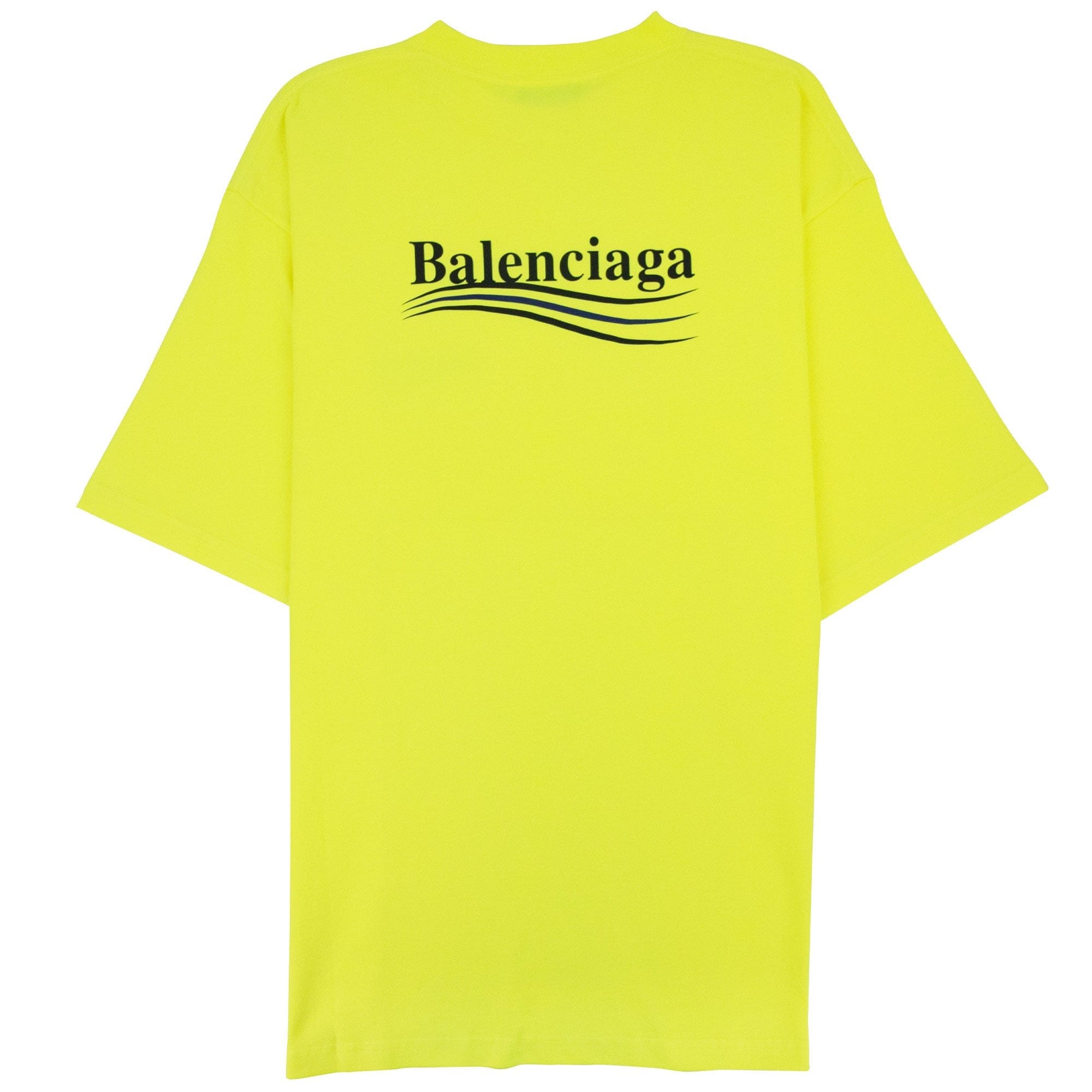 Balenciaga Political Campaign Reg Fit T-shirt Neon Yellow