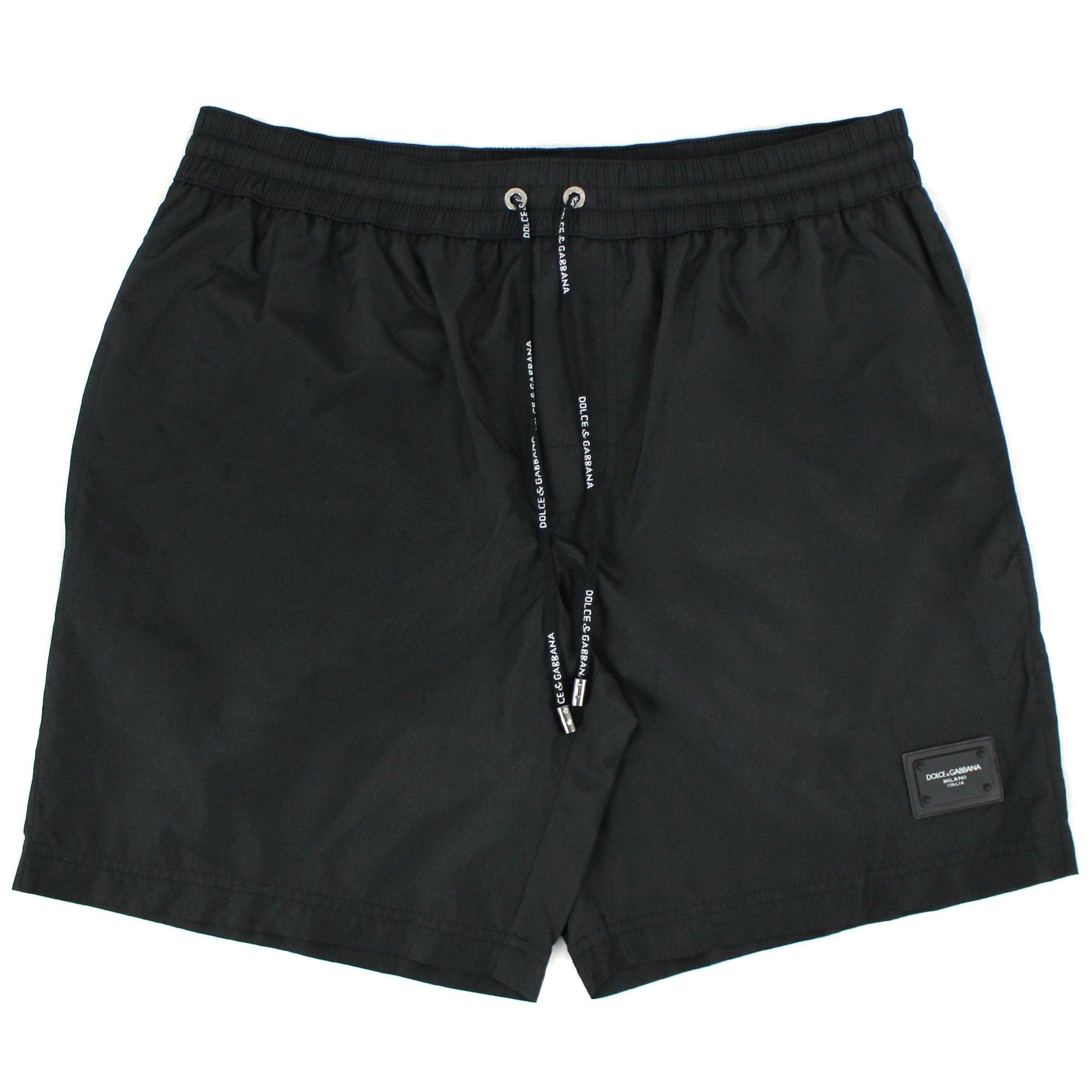 Dolce & Gabbana Branded Plate Swim Shorts Black N0000