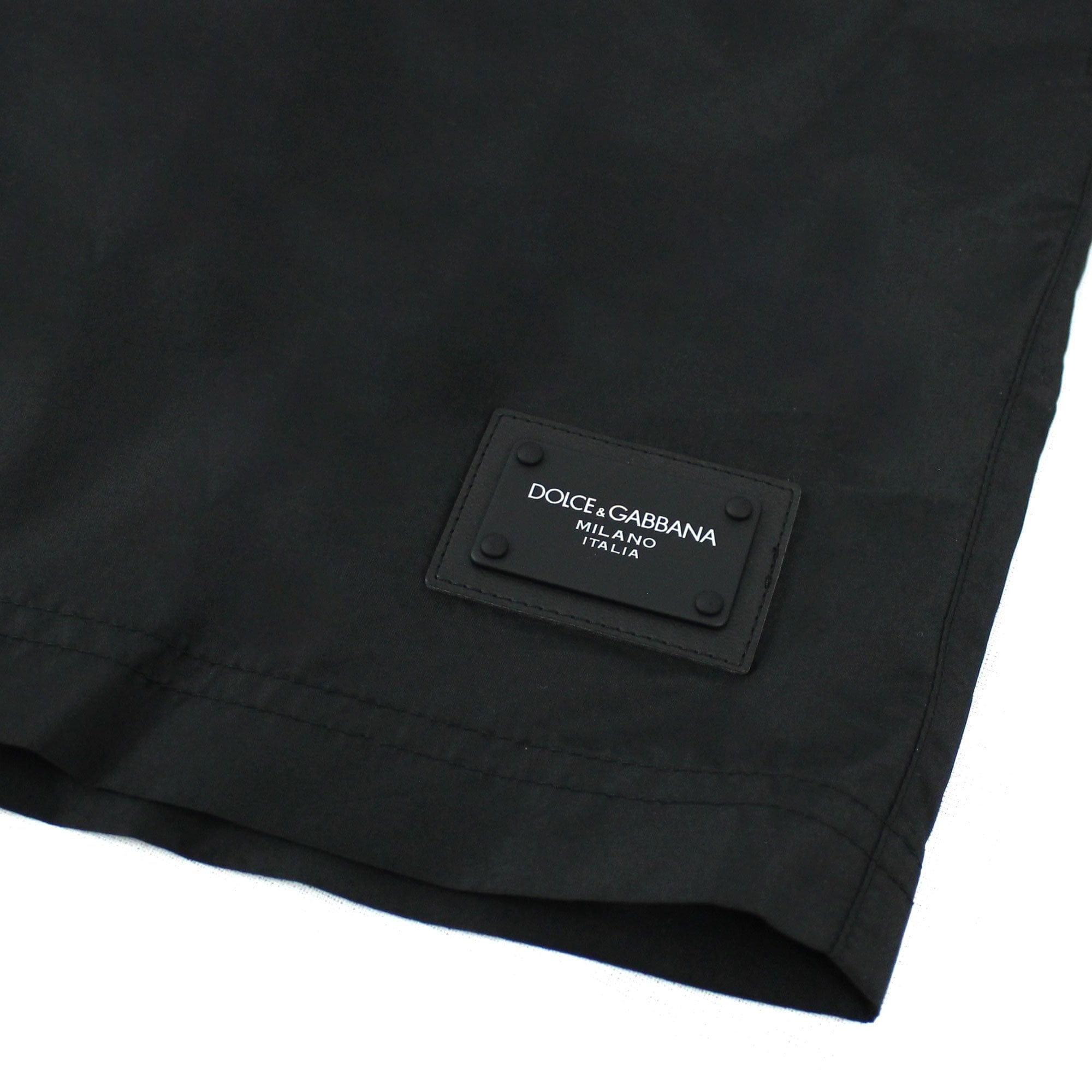 Dolce & Gabbana Branded Plate Swim Shorts Black N0000