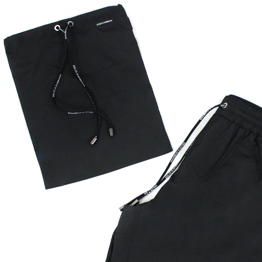 Dolce & Gabbana Branded Plate Swim Shorts Black N0000