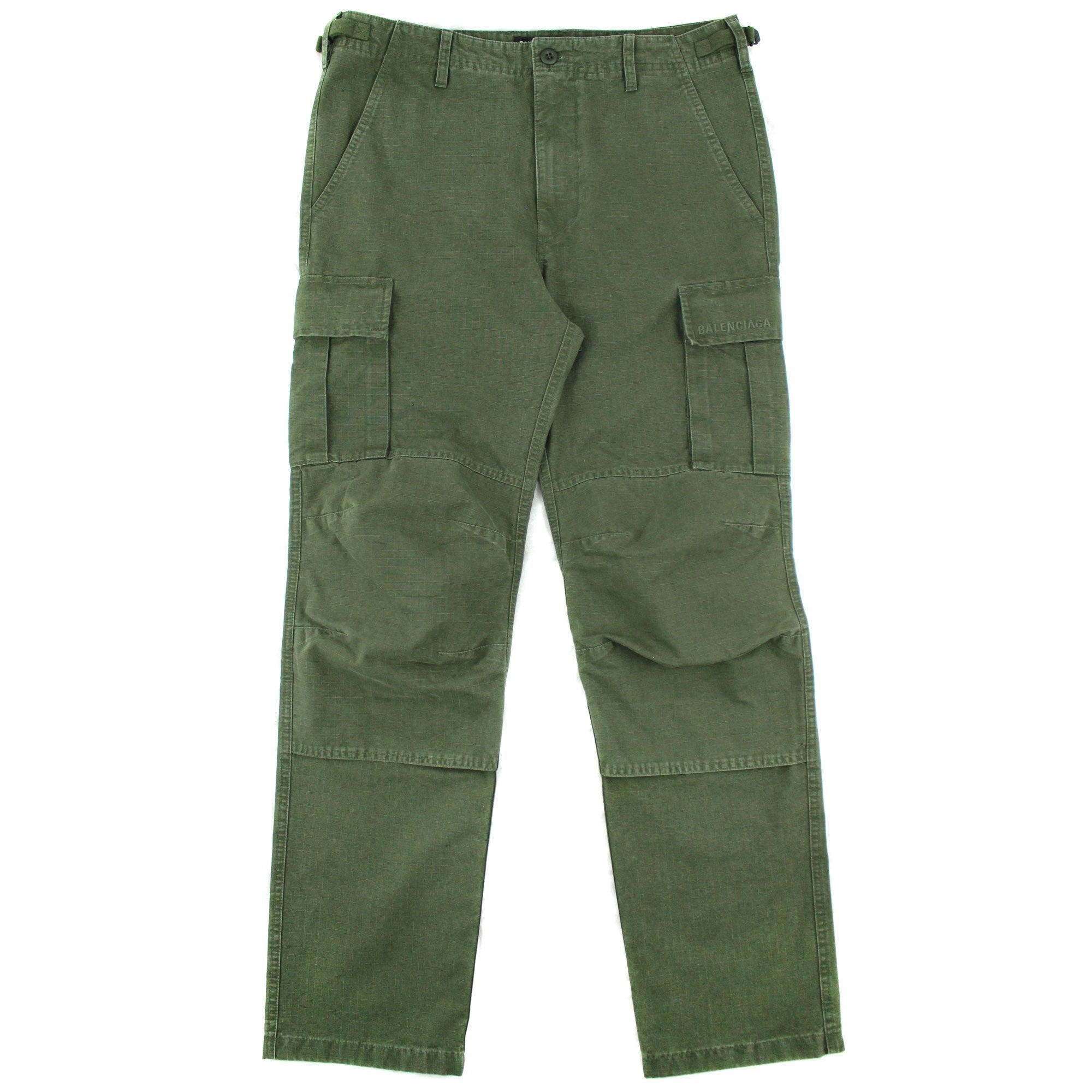Balenciaga Embroidered Logo Cargo Pants Khaki