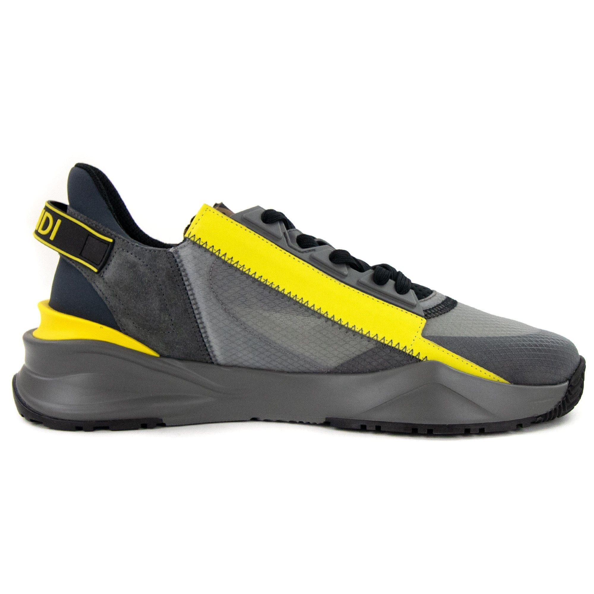 Fendi Nylon Low Tops Grey Yellow