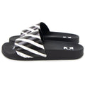 Off White Spray Stripes Sliders Black/white