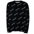 Balenciaga All Over Script Jumper Black