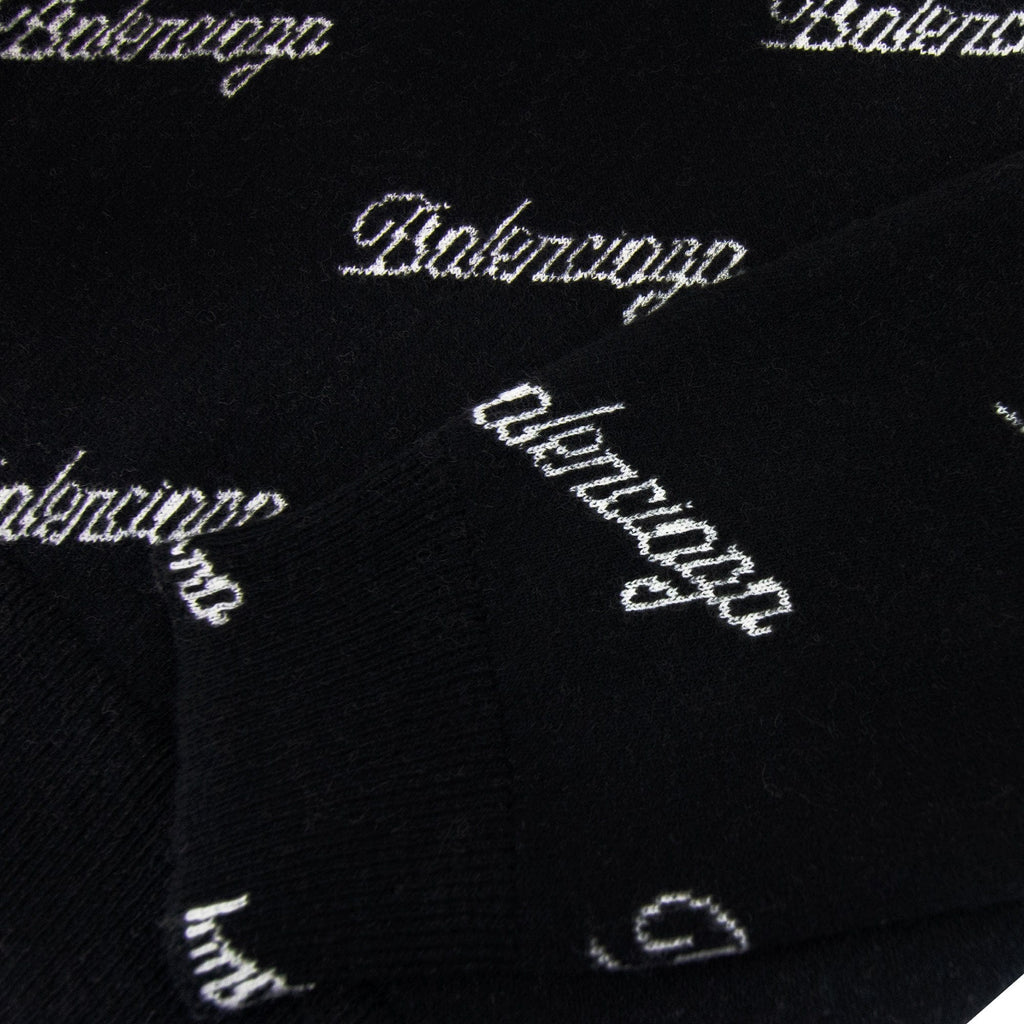 Balenciaga All Over Script Jumper Black