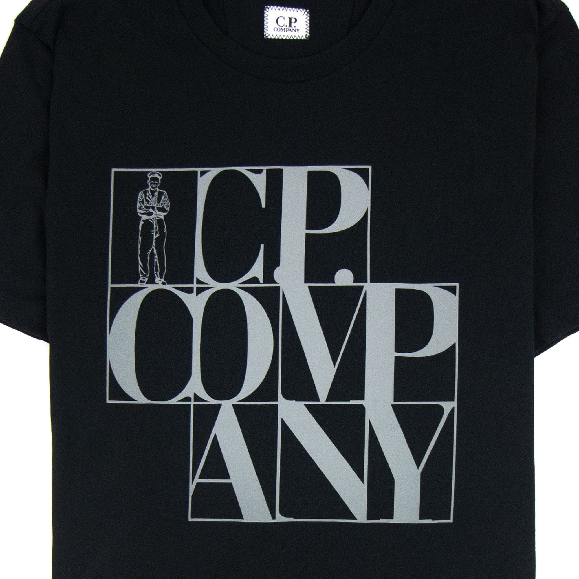 CP Company C.P Block Man Tshirt Black/grey 999
