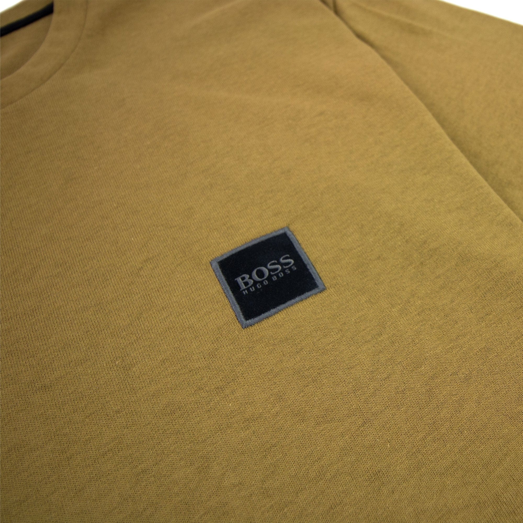 Hugo Boss Crew-neck T-shirt In Single-jersey Cotton Brown 261