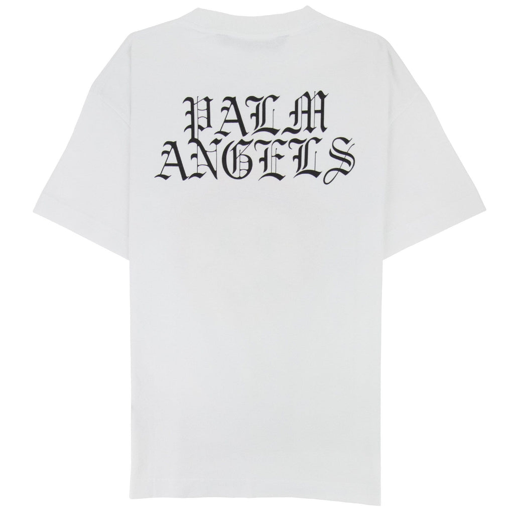 Palm Angels Burning Head T Shirt White/yellow