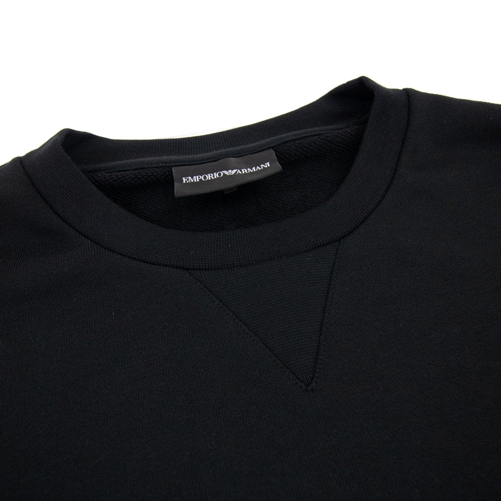 Emporio Armani Embroidered Signature Logo Sweatshirt Black 999