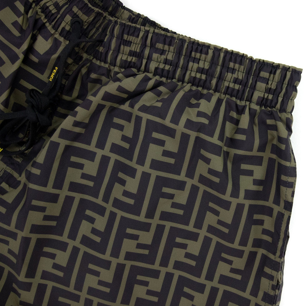 Fendi FF Motif Swim Shorts Brown