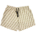 Fendi Ff Motif Swim Shorts Beige