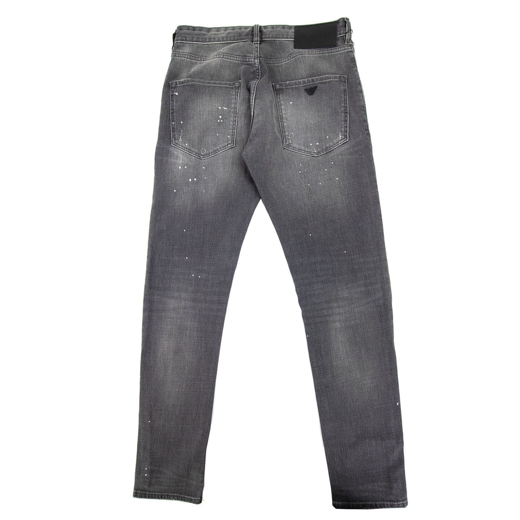 Emporio Armani J09 Vintage Look Slim Fit Jeans Denim Nero 0007