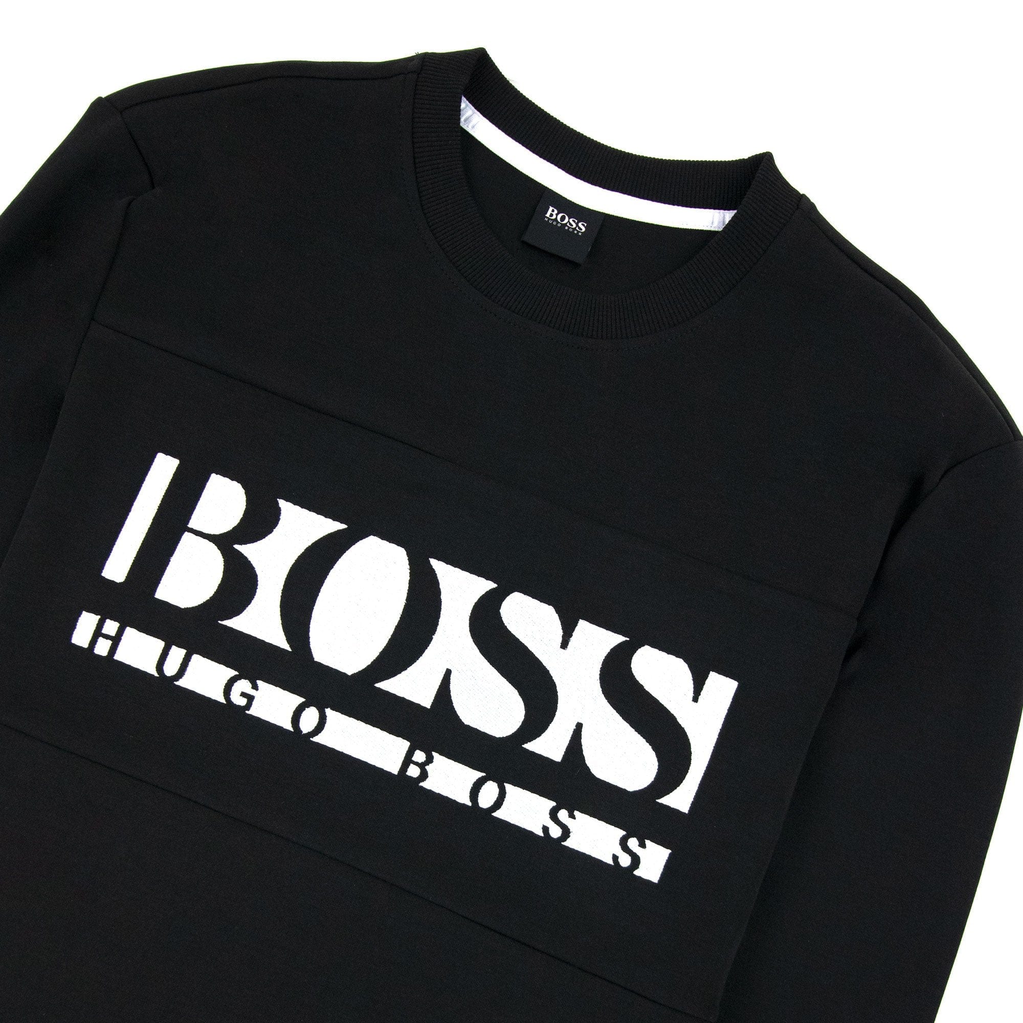 Hugo Boss Block Logo Crewneck Sweatshirt Black 001