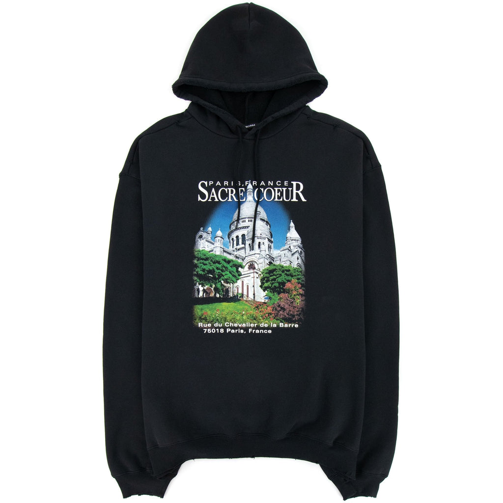 Balenciaga Sacr? Coeur Sport Hoodie Black