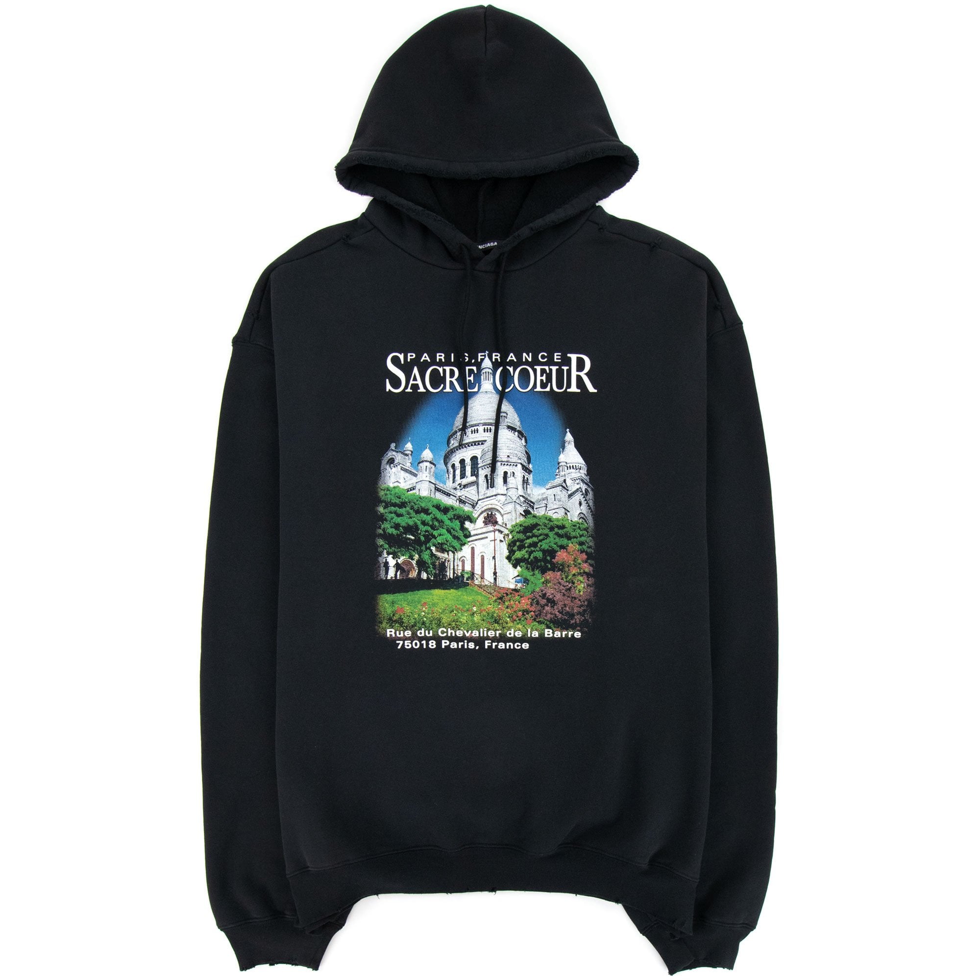 Balenciaga Sacr? Coeur Sport Hoodie Black