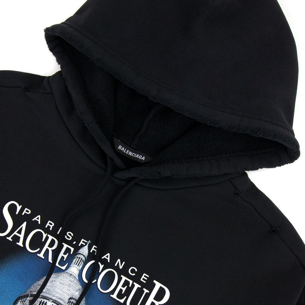 Balenciaga Sacr? Coeur Sport Hoodie Black