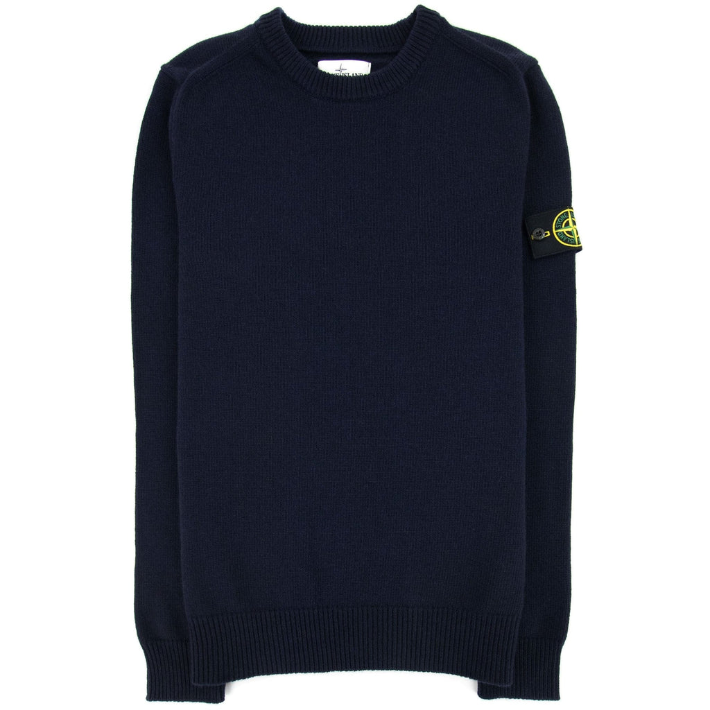 Stone Island 535a3 Lambswool Knitwear Navy V0020