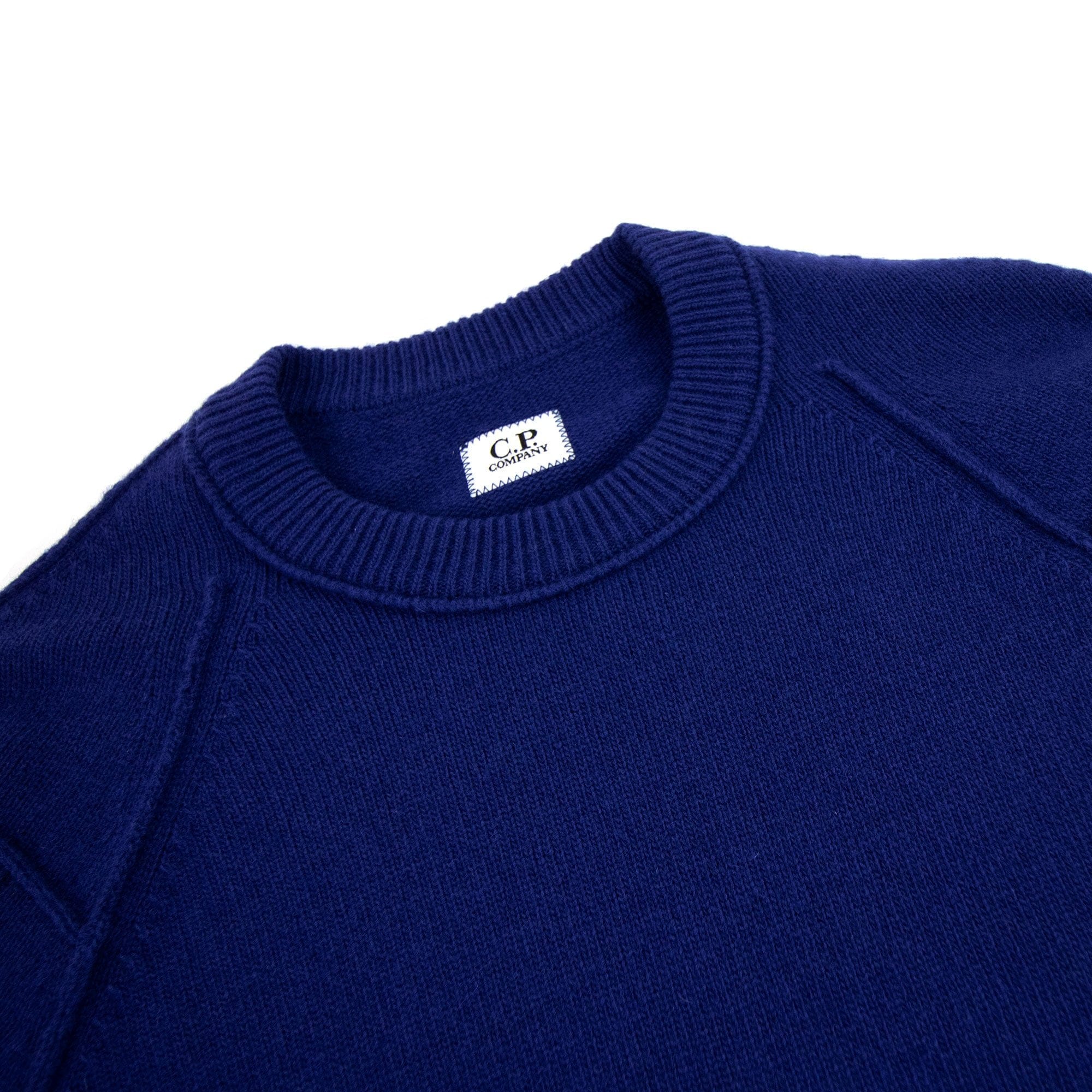 Cp Company Arm Lense Knitwear Sweatshirt Elec Blue 878