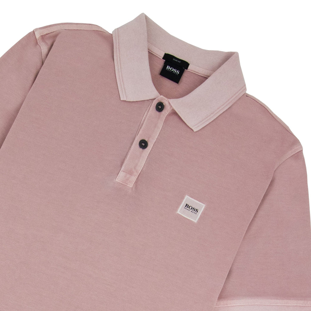 Hugo Boss Prime Square Logo Polo Shirt Pink 689