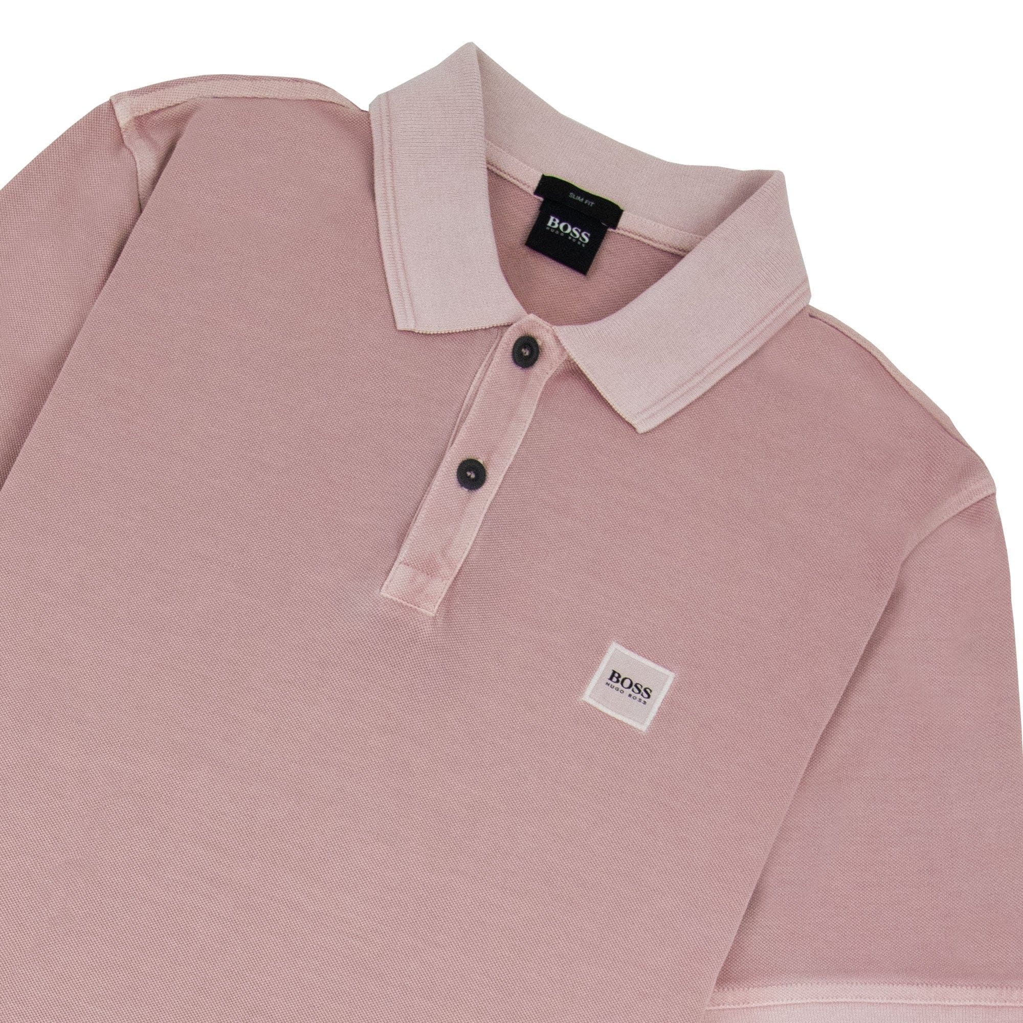 Hugo Boss Prime Square Logo Polo Shirt Pink 689