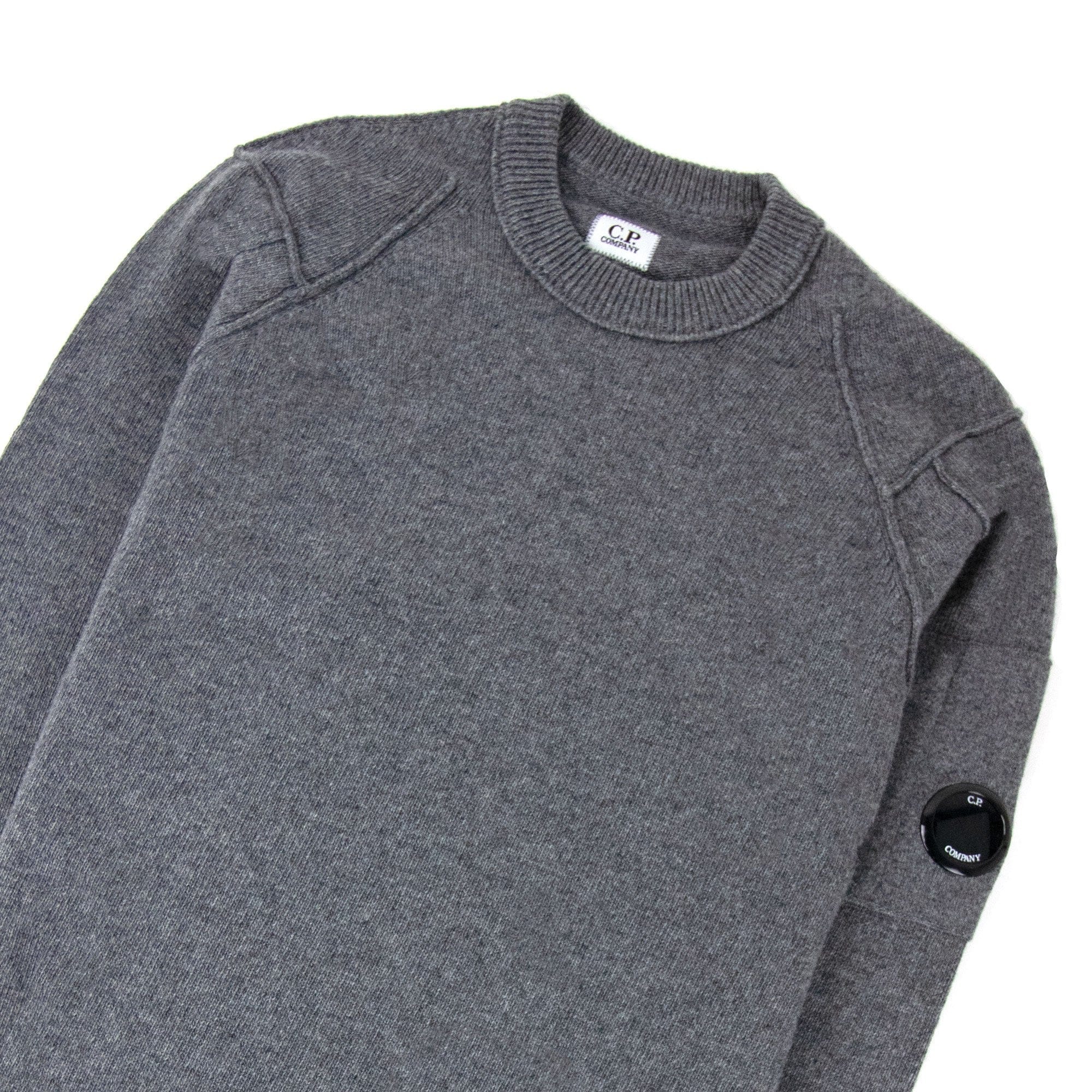 Cp Company Arm Lense Knitwear Sweatshirt Grey 925
