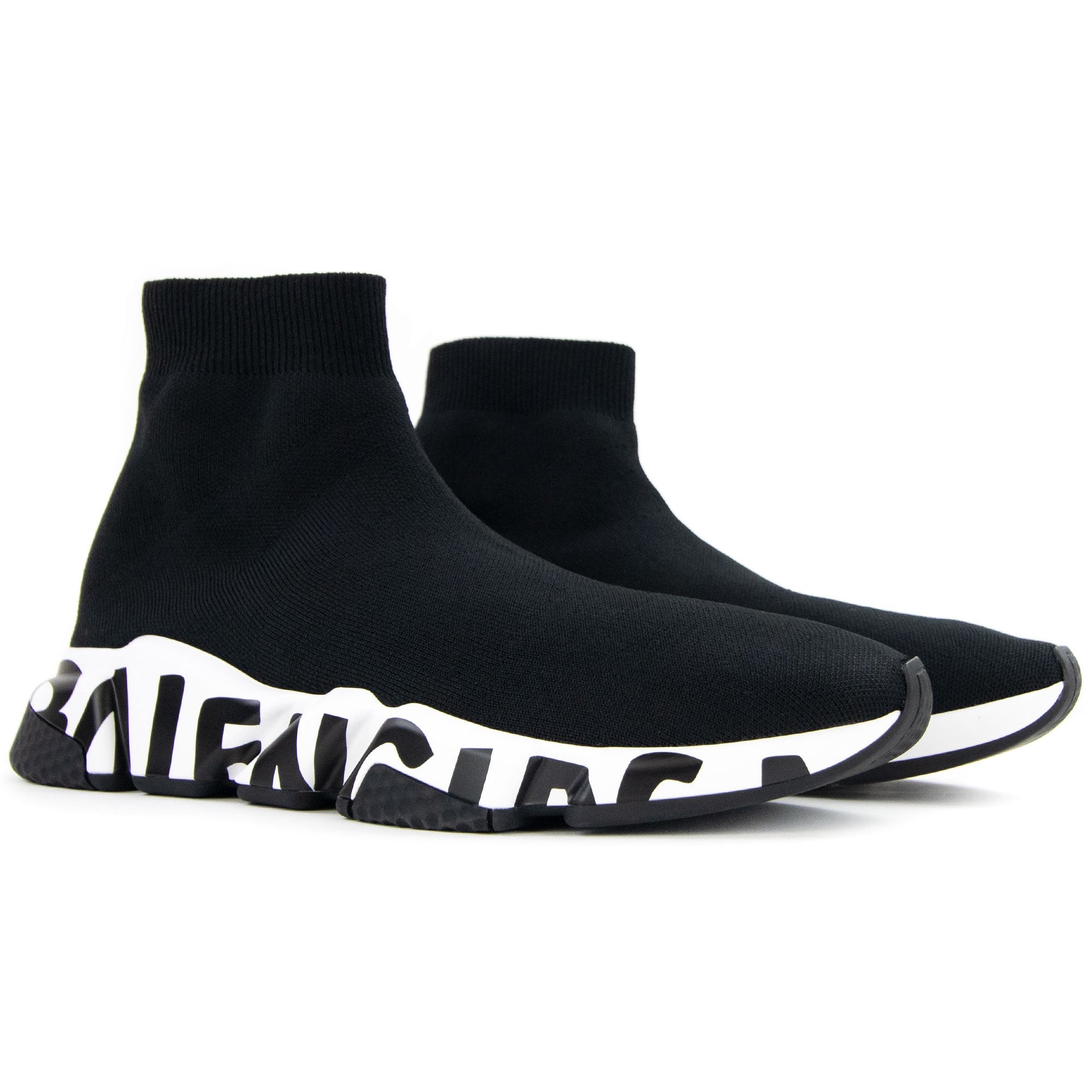 Balenciaga Speed Graffiti Trainers Black/white